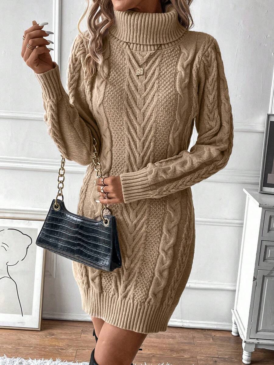 Robe en Maille Torsadée - Robe Pull