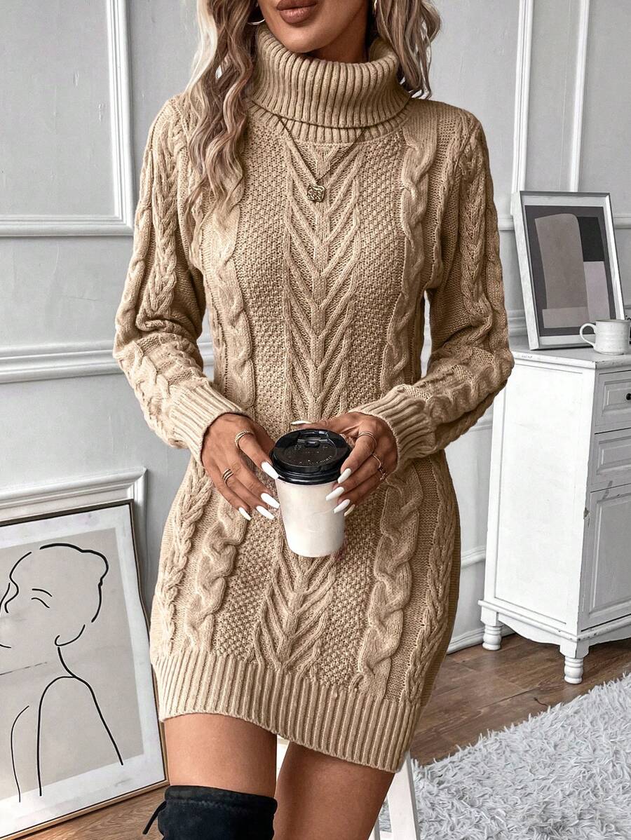 Robe en Maille Torsadée - Robe Pull