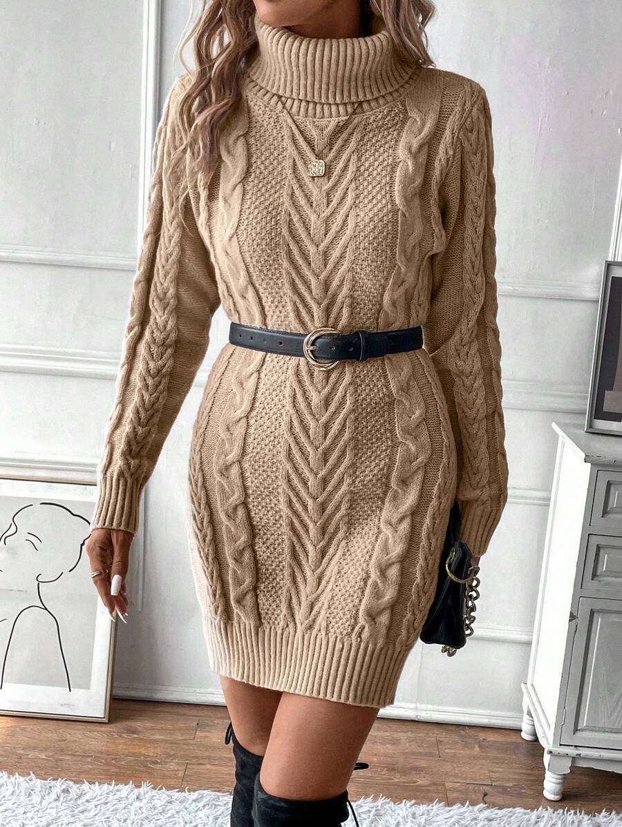 Robe en Maille Torsadée - Robe Pull