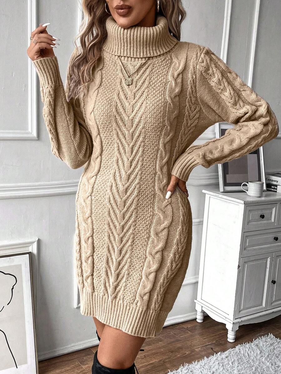 Robe en Maille Torsadée - Robe Pull
