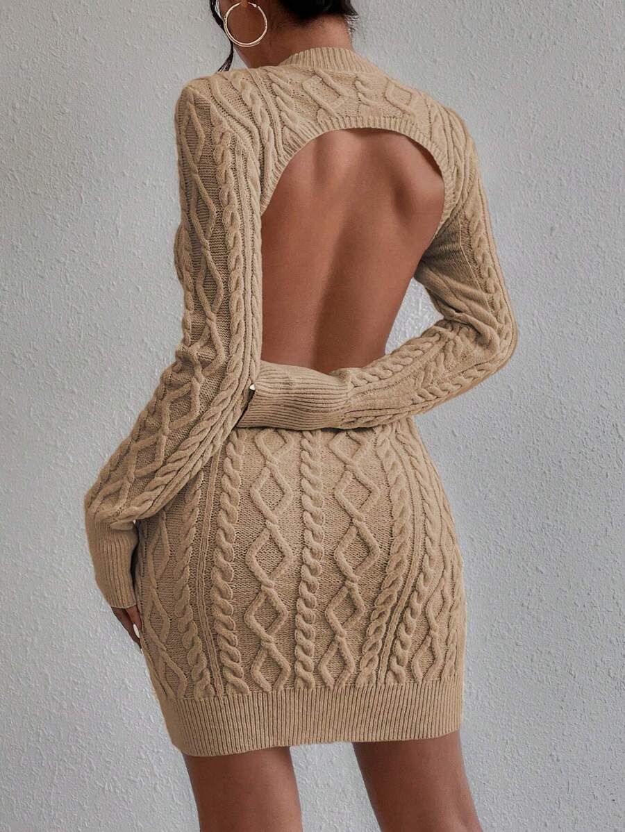 Robe en Maille Dos Nu - Robe Pull
