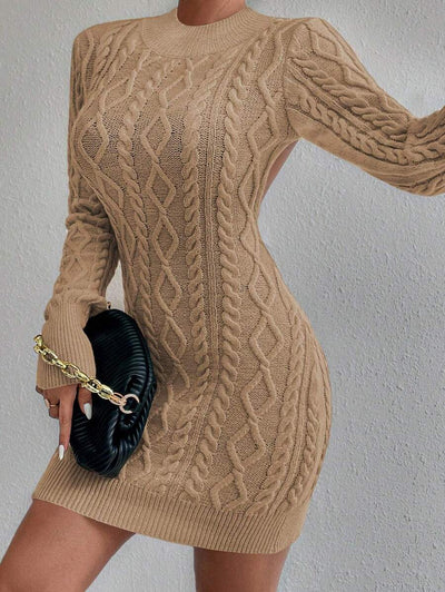 Robe en Maille Dos Nu - Robe Pull