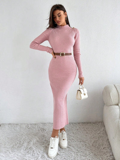 Robe en Maille Rose - Robe Pull