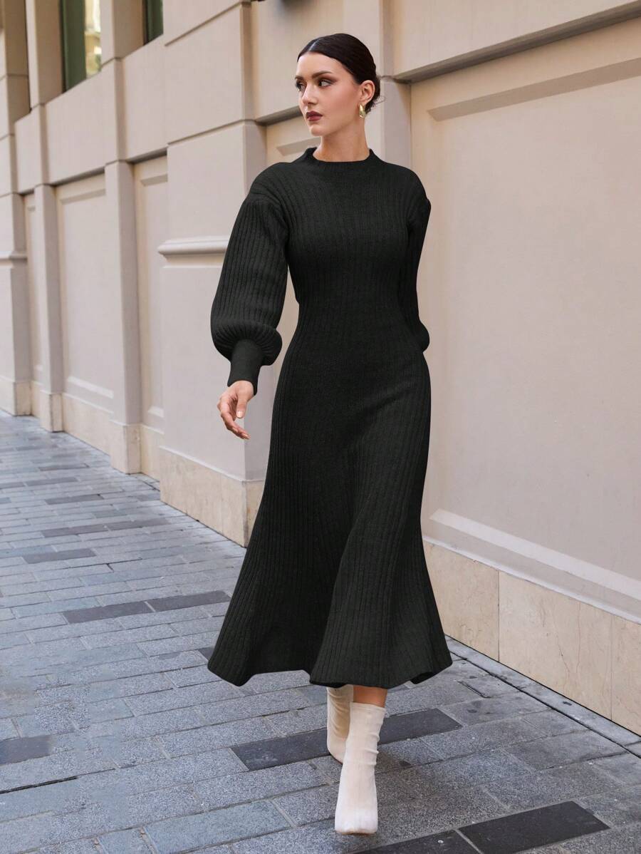Robe Longue Noir - Robe Pull