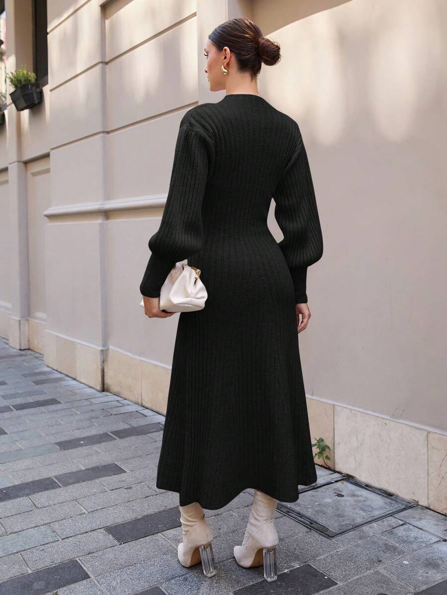 Robe Longue Noir - Robe Pull