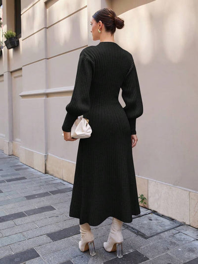Robe Longue Noir - Robe Pull