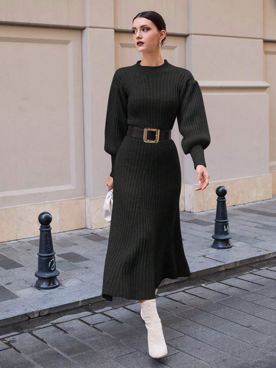Robe Longue Noir - Robe Pull
