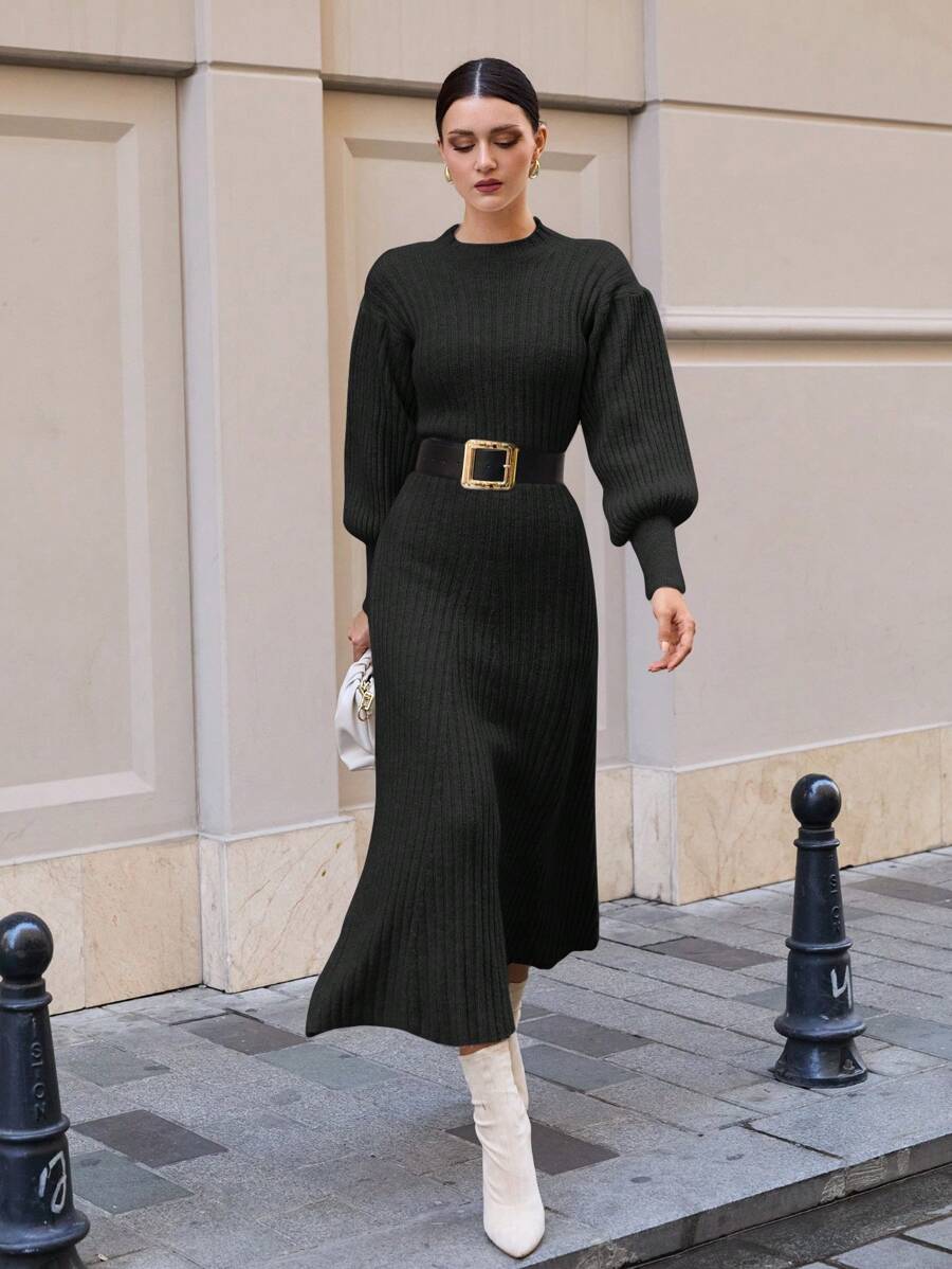 Robe Longue Noir - Robe Pull