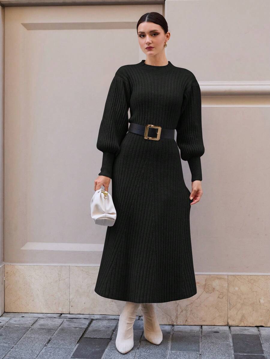 Robe Longue Noir - Robe Pull
