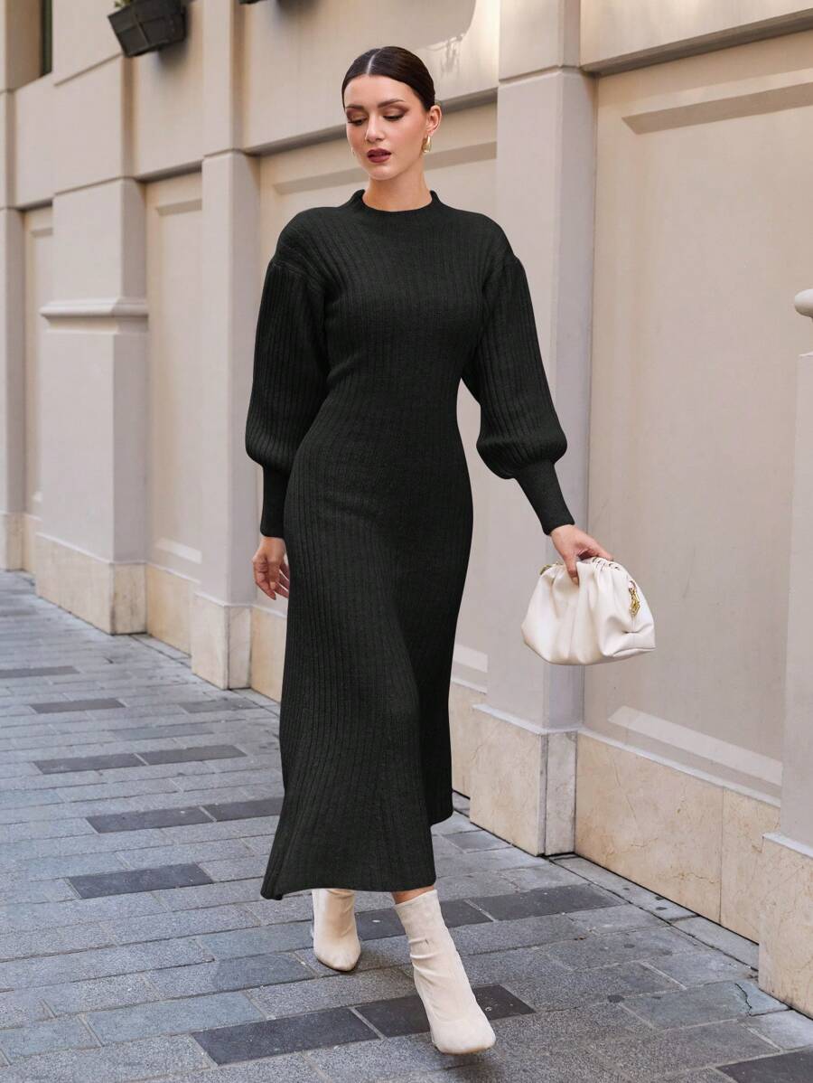 Robe Longue Noir - Robe Pull