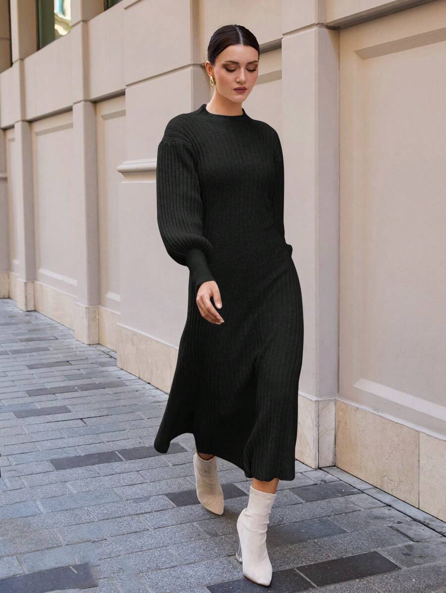 Robe Longue Noir - Robe Pull