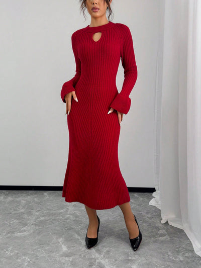 Robe en Maille Rouge - Robe Pull