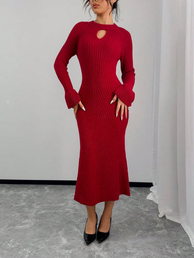 Robe en Maille Rouge - Robe Pull