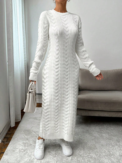 Robe en Maille Blanche - Robe Pull