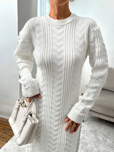 Robe en Maille Blanche - Robe Pull