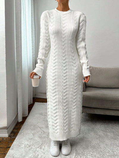 Robe en Maille Blanche - Robe Pull