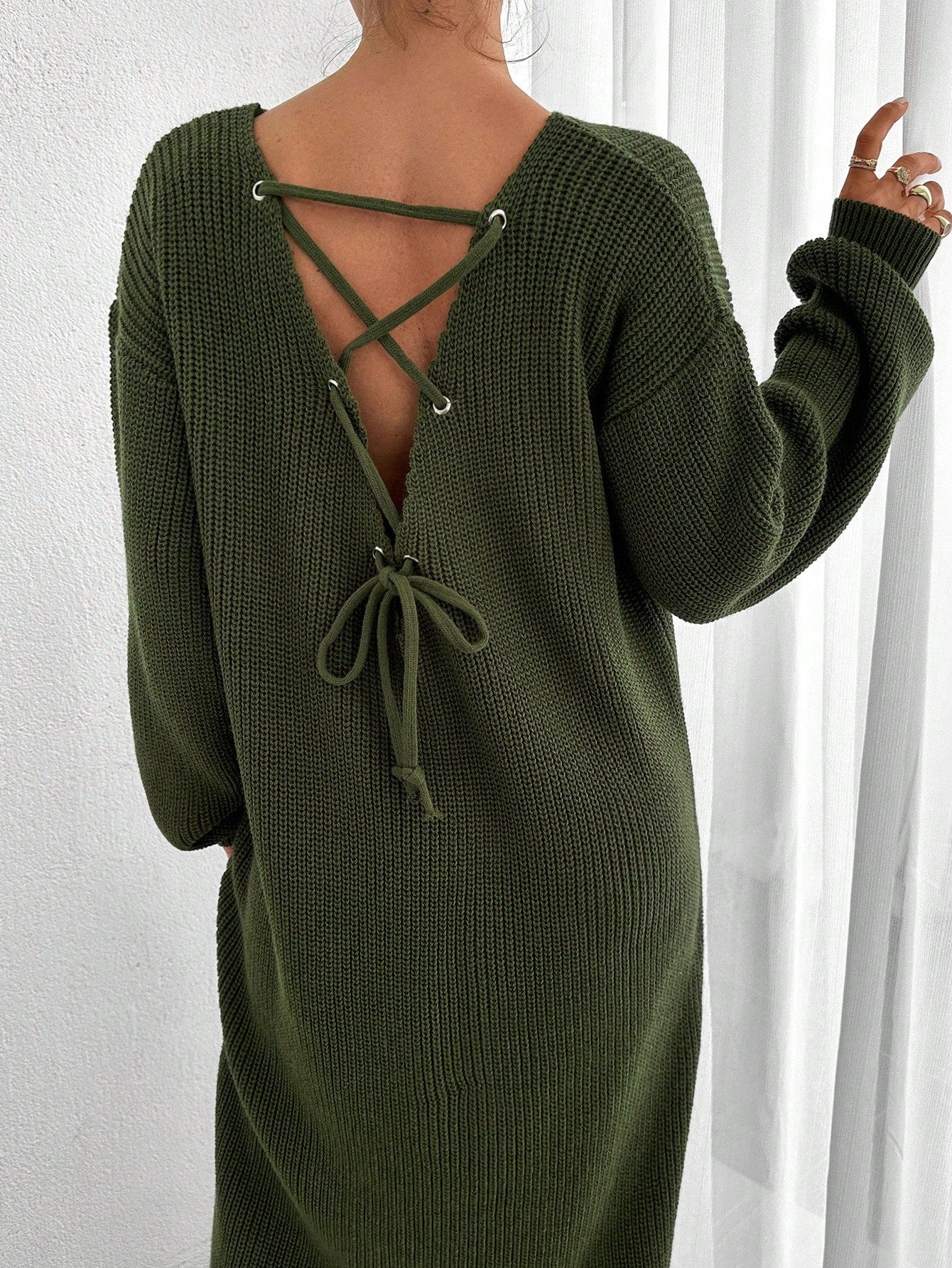 Robe Longue Verte - Robe Pull