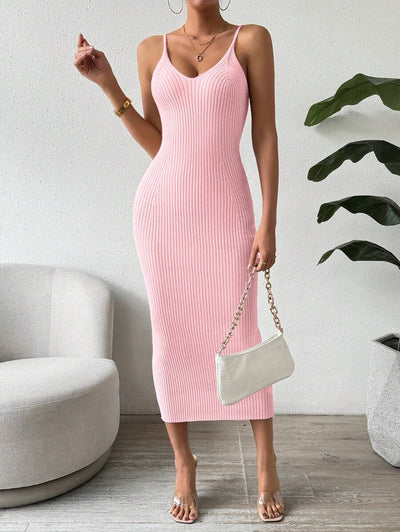 Robe Longue en Maille sans Manche - Robe Pull