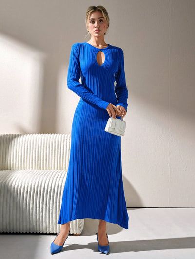 Robe Longue Bleu - Robe Pull