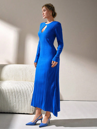 Robe Longue Bleu - Robe Pull