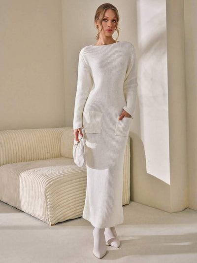 Robe Longue Blanche - Robe Pull