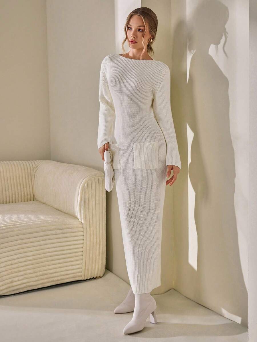 Robe Longue Blanche - Robe Pull