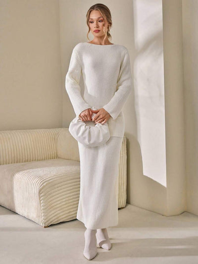 Robe Longue Blanche - Robe Pull