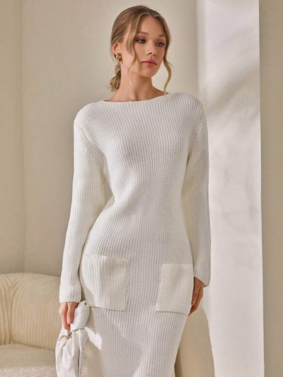 Robe Longue Blanche - Robe Pull