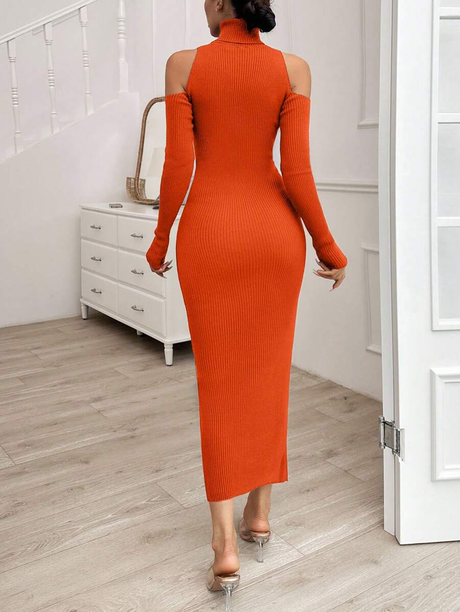 Robe Longue Orange - Robe Pull