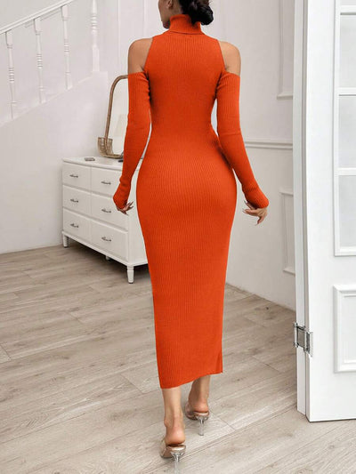 Robe Longue Orange - Robe Pull
