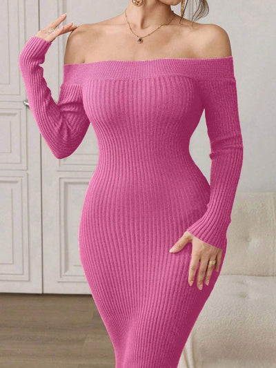 Robe Longue Rose - Robe Pull