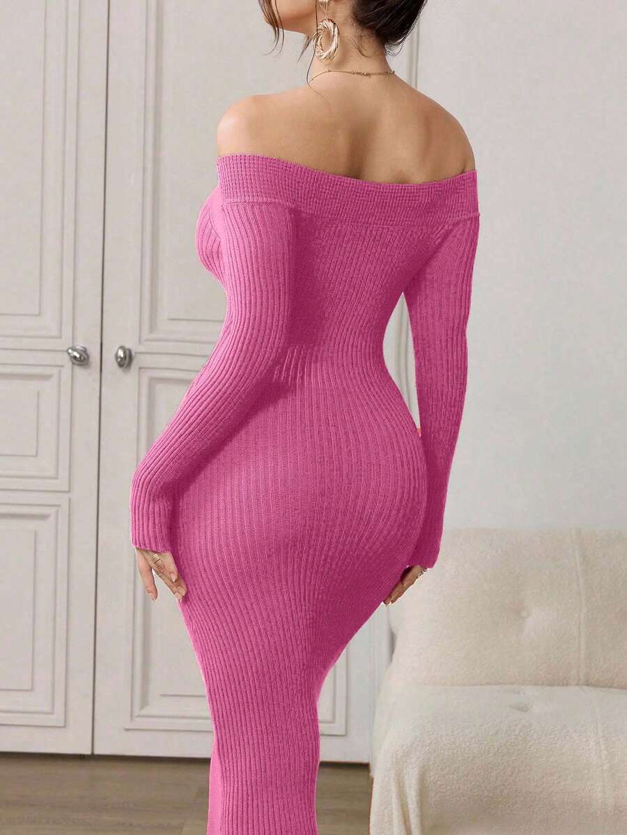Robe Longue Rose - Robe Pull