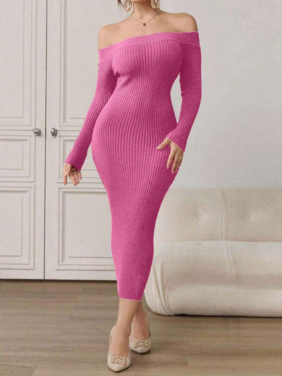 Robe Longue Rose - Robe Pull