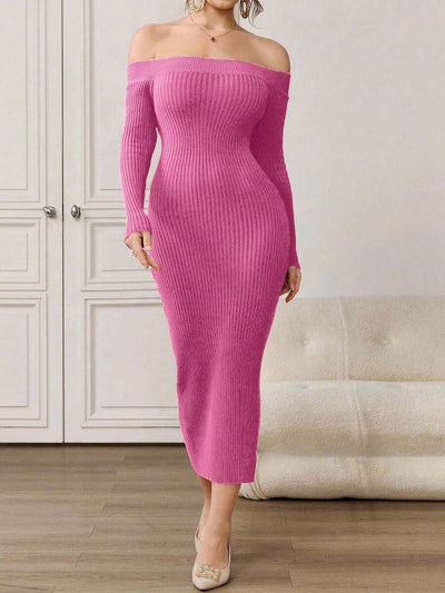 Robe Longue Rose - Robe Pull