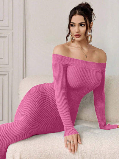 Robe Longue Rose - Robe Pull