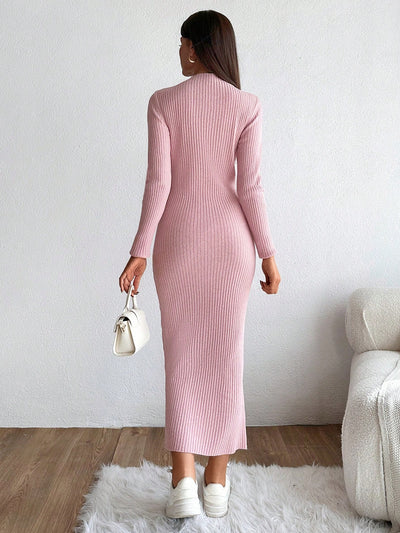 Robe en Maille Rose - Robe Pull