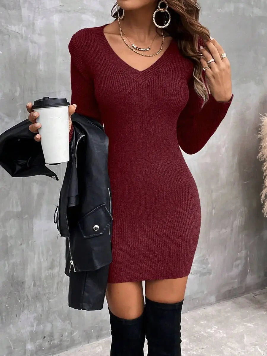 Robe Pull Col V - Robe Pull