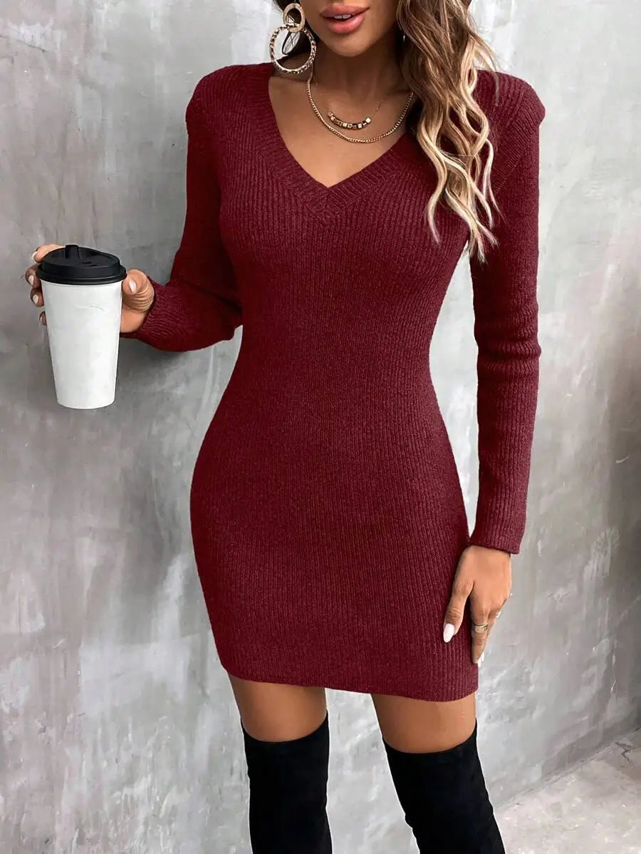 Robe Pull Col V - Robe Pull